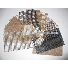 heat insulation non-sticky teflon coated fiberglass wire mesh fabric